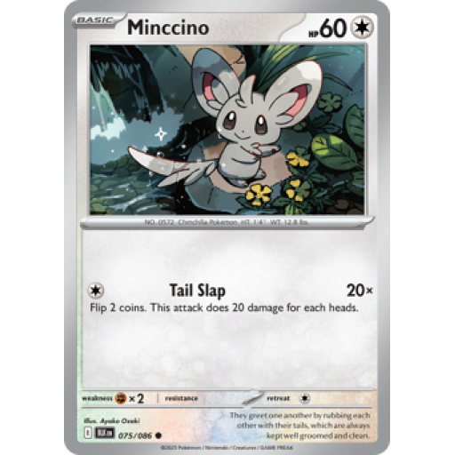 Black Bolt - 075/086 - Minccino - Reverse Holo