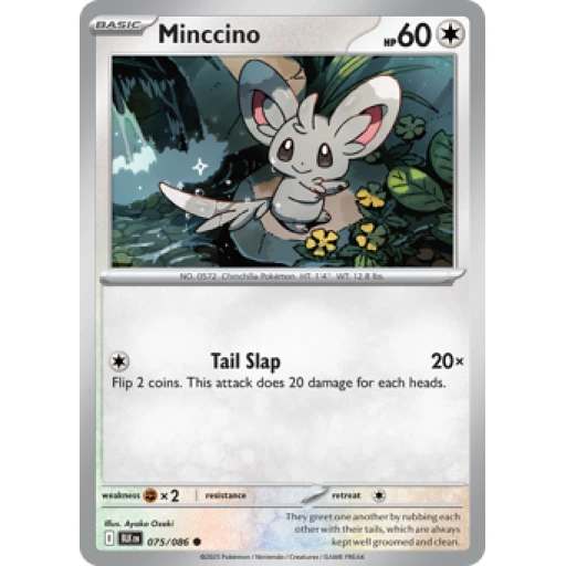 Black Bolt - 075/086 - Minccino - Reverse Holo