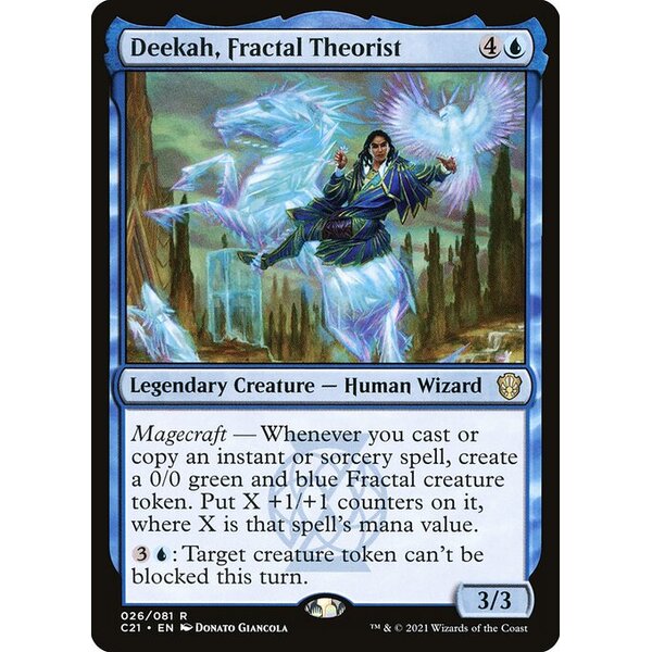 Commander 2021 - 26 - Deekah, Fractal Theorist - Rare - U - Non-foil (Front)