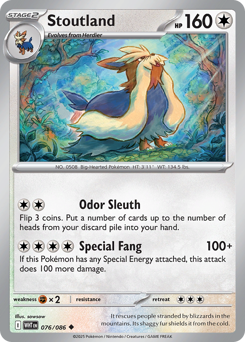 White Flare - 076/086 - Stoutland - Master Ball Reverse Holo