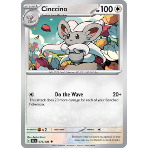 Black Bolt - 076/086 - Cinccino - Reverse Holo