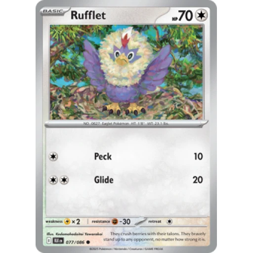 Black Bolt - 077/086 - Rufflet - Reverse Holo