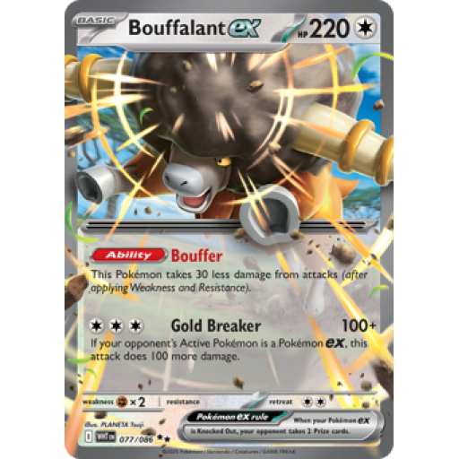 White Flare - 077/086 - Bouffalant ex - Holo
