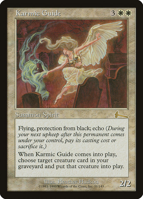Urza's Legacy - 11 - Karmic Guide - Rare - W - Non-foil (Front)