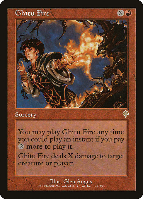 Invasion - 144 - Ghitu Fire - Rare - R - Non-foil (Front)
