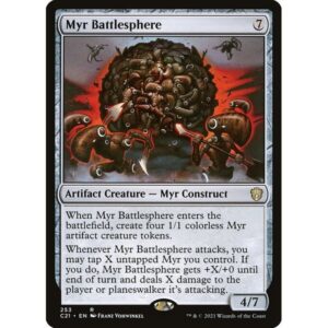 Commander 2021 - 253 - Myr Battlesphere - Rare - C - Non-foil (Front)