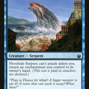 Born of the Gods - 41 - Floodtide Serpent - Common - U - Foil (Front)
