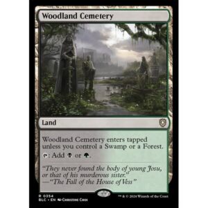 Bloomburrow Commander - 354 - Woodland Cemetery - Rare - C - Non-foil (Front)