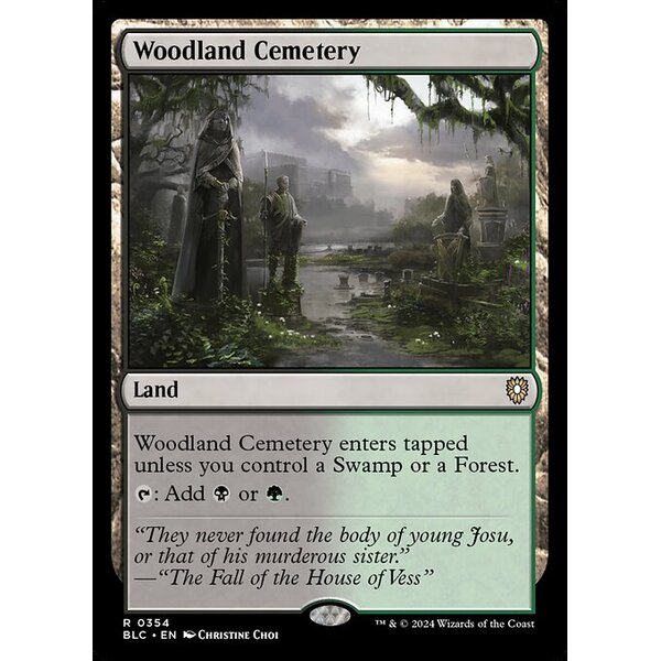 Bloomburrow Commander - 354 - Woodland Cemetery - Rare - C - Non-foil (Front)