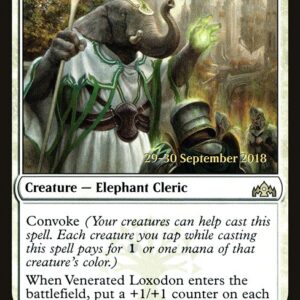 Guilds of Ravnica Promos - 30s - Venerated Loxodon - Rare - W - Foil - Datestamped Promo (Front)