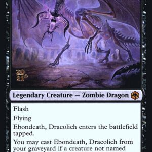 Adventures in the Forgotten Realms Promos - 100s - Ebondeath, Dracolich - Mythic - B - Foil - Datestamped Promo (Front)