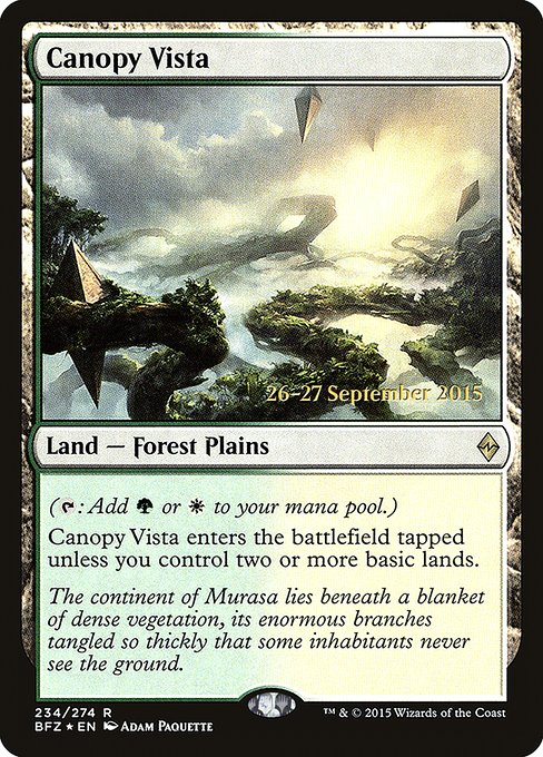 Battle for Zendikar Promos - 234s - Canopy Vista - Rare - C - Foil - Datestamped Promo (Front)