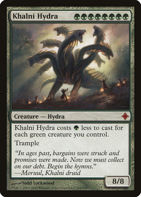 Rise of the Eldrazi - 192 - Khalni Hydra - Mythic - G - Foil (Front)