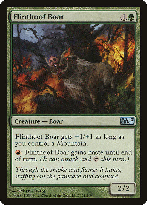 Magic 2013 - 171 - Flinthoof Boar - Uncommon - G - Non-foil (Front)