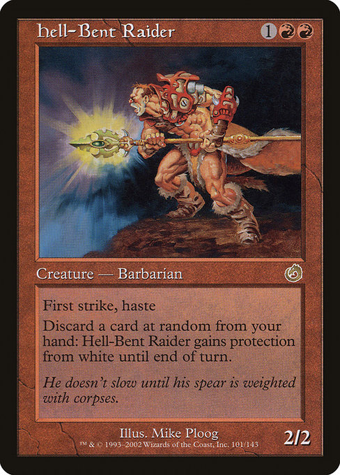 Torment - 101 - Hell-Bent Raider - Rare - R - Non-foil (Front)
