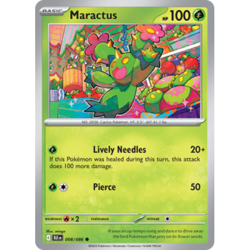 Black Bolt - 008/086 - Maractus - Master Ball Reverse Holo