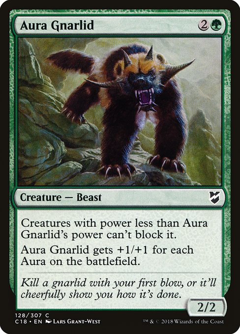 Commander 2018 - 128 - Aura Gnarlid - Common - G - Non-foil (Front)