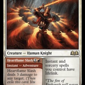 Wilds of Eldraine - 228 - Heartflame Duelist // Heartflame Slash - Rare - W - Foil (Front)
