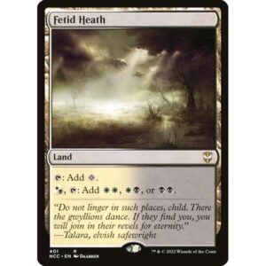New Capenna Commander - 401 - Fetid Heath - Rare - C - Non-foil (Front)