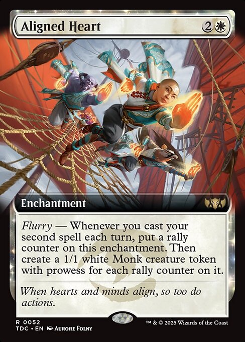 Tarkir: Dragonstorm Commander - 52 - Aligned Heart - Rare - W - Non-foil - Promo (Front)