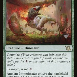 March of the Machine Promos - 174p - Ancient Imperiosaur - Rare - G - Non-foil - Promo (Front)
