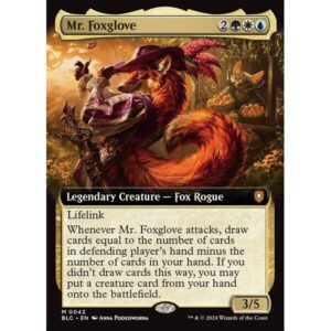 Bloomburrow Commander - 42 - Mr. Foxglove - Mythic - Multi - Foil (Front)