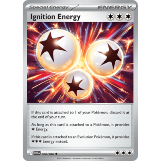 White Flare - 086/086 - Ignition Energy - Poke Ball Reverse Holo
