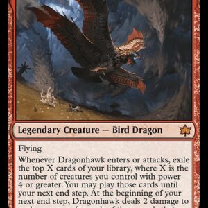 Bloomburrow - 132 - Dragonhawk, Fate's Tempest - Mythic - R - Non-foil (Front)