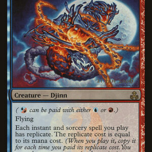 Guildpact Promos - 142★ - Djinn Illuminatus - Rare - UR - Foil - Datestamped Promo (Front)