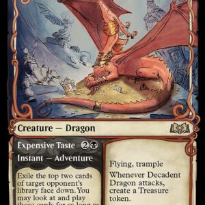 Wilds of Eldraine - 287 - Decadent Dragon // Expensive Taste - Rare - R - Foil (Front)