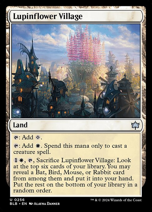 Bloomburrow - 256 - Lupinflower Village - Uncommon - C - Non-foil (Front)