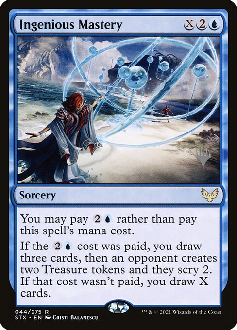 Strixhaven: School of Mages Promos - 44p - Ingenious Mastery - Rare - U - Non-foil - Promo (Front)