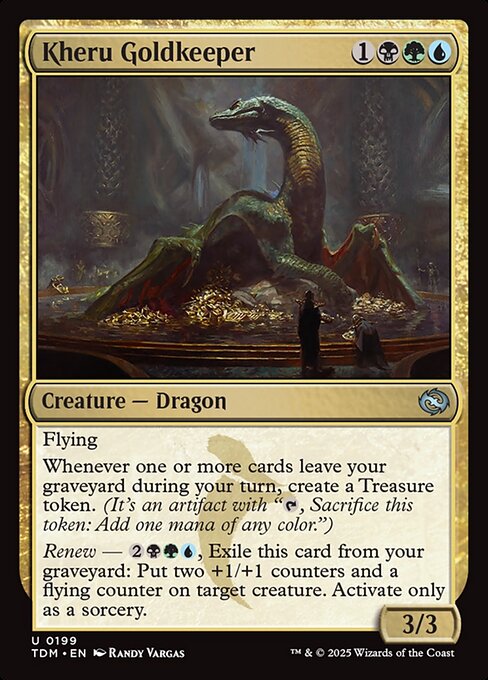Tarkir: Dragonstorm - 199 - Kheru Goldkeeper - Uncommon - Multi - Foil (Front)
