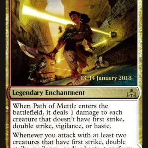 Rivals of Ixalan Promos - 165s - Path of Mettle // Metzali, Tower of Triumph - Rare - C - Foil - Datestamped Promo (Front)