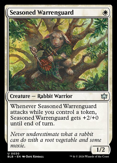 Bloomburrow - 30 - Seasoned Warrenguard - Uncommon - W - Non-foil (Front)