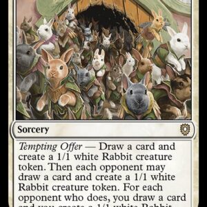 Bloomburrow Commander - 13 - Tempt with Bunnies - Rare - W - Non-foil (Front)