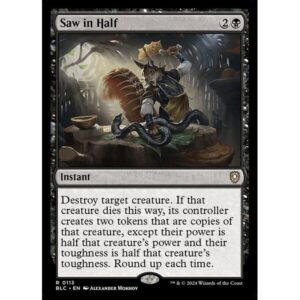 Bloomburrow Commander - 113 - Saw in Half - Rare - B - Non-foil (Front)