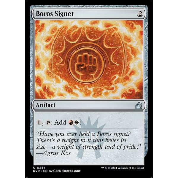 Ravnica Remastered - 251 - Boros Signet - Uncommon - C - Non-foil (Front)