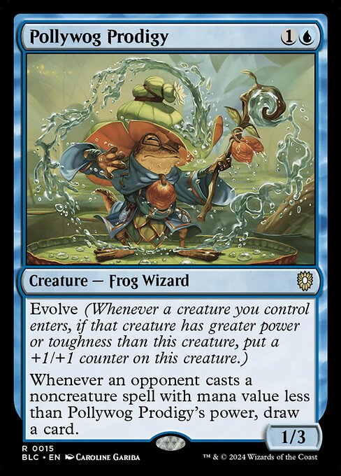 Bloomburrow Commander - 15 - Pollywog Prodigy - Rare - U - Non-foil (Front)