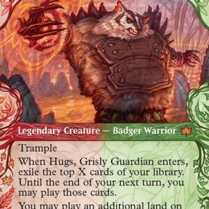 Bloomburrow - 333 - Hugs, Grisly Guardian - Mythic - RG - Non-foil (Front)