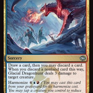 Tarkir: Dragonstorm - 188 - Glacial Dragonhunt - Uncommon - UR - Foil (Front)