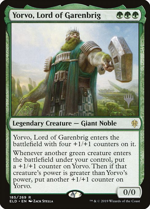 Throne of Eldraine Promos - 185p - Yorvo, Lord of Garenbrig - Rare - G - Foil - Promo (Front)