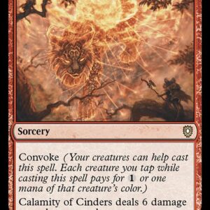Bloomburrow Commander - 23 - Calamity of Cinders - Rare - R - Non-foil (Front)