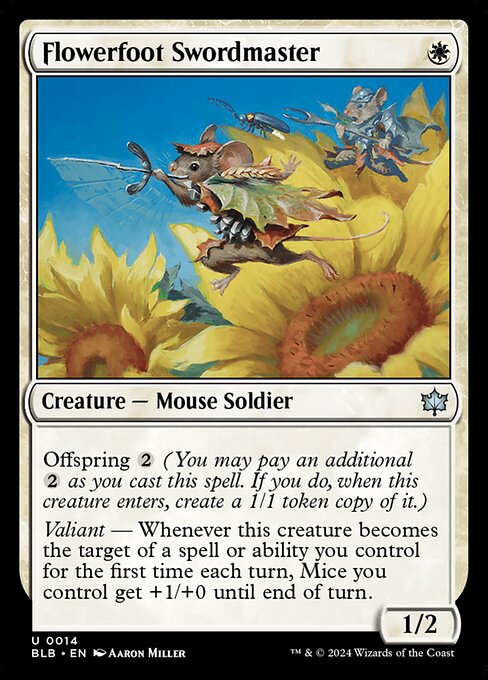 Bloomburrow - 14 - Flowerfoot Swordmaster - Uncommon - W - Non-foil (Front)