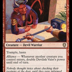 Bloomburrow Commander - 195 - Devilish Valet - Rare - R - Non-foil (Front)