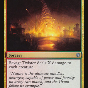 Commander 2013 - 208 - Savage Twister - Uncommon - RG - Non-foil (Front)