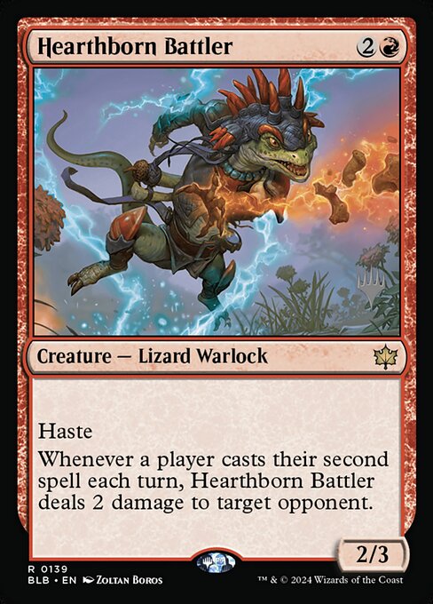 Bloomburrow Promos - 139p - Hearthborn Battler - Rare - R - Non-foil - Promo (Front)