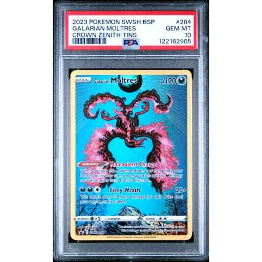 PSA 10 Gem Mint - 2023 Pokemon Black Star Promo Galarian Moltres #284