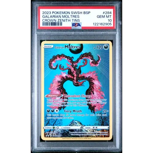 PSA 10 Gem Mint - 2023 Pokemon Black Star Promo Galarian Moltres #284