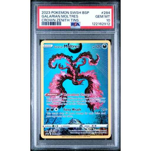 PSA 10 Gem Mint - 2023 Pokemon Black Star Promo Galarian Moltres #284